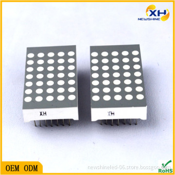Single red color P3.0mm 5.0mm 5x7 clear white matrix glue display, LED Matrix 5x7